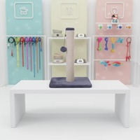 Arbre à gratter vertical moderne pour chat, avec corde en sisal de qualité supérieure, jouet pour aiguiser les griffes, balle interactive, 2 niveaux, installation facile pour la maison