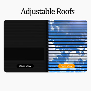 Système de pergola extérieure éco-responsable compatible IoT avec paramètres programmables pour le chauffage, l'éclairage et l'utilisation sur balcon - Product Image 3