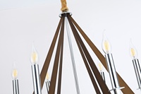 Nordic LED Art Villa Lustre Salon Lobby Restaurant Chrome Bougies En Verre Lustres