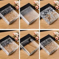 Brique murale de décoration en verre massif transparent de haute qualité rectangle multicolore et brique murale de forme carrée