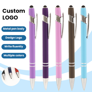 Promotional Gifts Soft Rubber Touch Luxury Ball <b>Pen</b> Custom Logo Business Office Metal Stylus <b>Ballpoint</b> <b>Pens</b> - Product Image 2