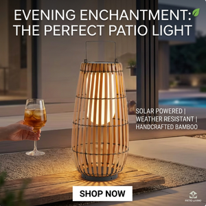 Lanterne <span class=keywords><strong>solaire</strong></span> en rotin <span class=keywords><strong>de</strong></span> style bohème pour <span class=keywords><strong>jardin</strong></span>, éclairage ambiant extérieur pour cour, alimentation <span class=keywords><strong>solaire</strong></span>, allumage/extinction automatique - Product Image 2