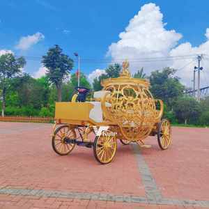 Charrette de princesse romantique en forme de citrouille, chariot de mariage Cendrillon pour événements commerciaux - Product Image 3