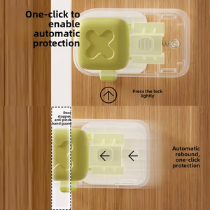 Tope de puerta de silicona de doble seguridad antipinzamiento a prueba de niños, sin perforación, autoadhesivo, protector de puerta, cuña para puerta - Product Image 2