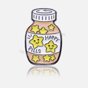 Moda dibujos animados medicina cuidar botella broche enfermera Linda píldora cápsula botella diseño aguja solapa Pin - Product Image 4