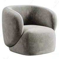 Muebles de Estilo Wabi-Sabi, Sofá Individual Informal para Tienda de Ropa, Modelo de Tendencia