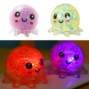 Juguete Antiestrés de Pulpo Luminoso LED, Mini Animales Lindos y Divertidos para Apretar, Suaves y Relajantes - Product Image 2
