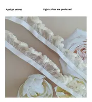 Bande de 2,0 cm en fibre de verre avec bordure en velours pour la décoration artisanale DIY, vêtements, sous-vêtements, bandeaux, accessoires, dentelle élastique