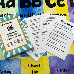 Cartes <span class=keywords><strong>flash</strong></span> personnalisées éducatives étanches pour enfants et bébés-Papier souple conçoit des couleurs personnalisées pour votre marque - Product Image 3