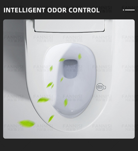 <span class=keywords><strong>WC</strong></span> intelligent à chasse automatique avec siège auto-nettoyant et cuvette à siphon en S, style moderne pour toilettes publiques - Product Image 5
