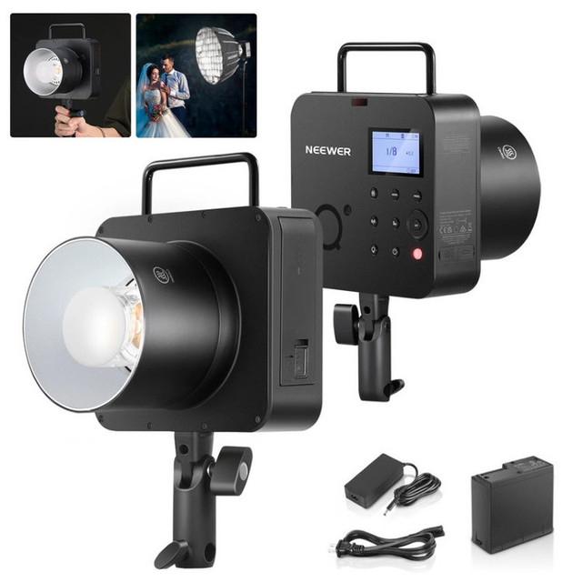 For Q4 400Ws 2.4G TTL Flash Light TTL/Manual/Multi Flash Modes 1/8000 HSS Lumix Compatible Li-On Battery Studio Photography