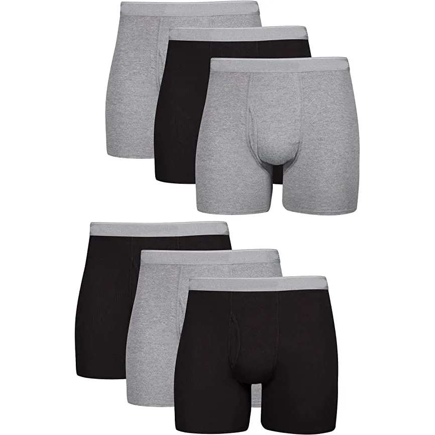 Slip Boxer senza giro in cotone all'ingrosso Boxer par hombr per uomo pantaloncini di bambù traspiranti per l'umidità scatola imballata biancheria intima da uomo