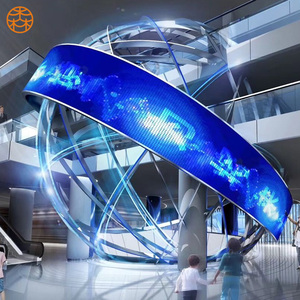 Hot Selling Customized P4 Indoor OutdoorFlexible LED Video <b>Wall</b> <b>Display</b> Screen Special Shape Soft Module P4 Circle Led Screen P4 - Product Image 2