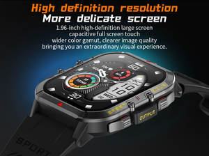 Nouveautés 2023 Montre connectée <span class=keywords><strong>T21</strong></span> BT Call avec écran 1,96 pouces 360*360, étanche pour le sport en extérieur, pour hommes - Product Image 5