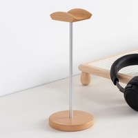 Support de casque en bois Runwood, support de casque en bois et alliage d'aluminium, support de casque de jeu pour bureau