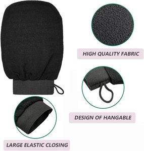 High Quality 100% Viscose Fiber Simple Exfoliating Glove <b>Body</b> Care Mitts - Product Image 5