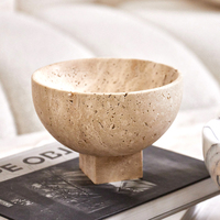 Plateau moderne en marbre beige pour décoration de la maison, vaisselle de bureau, assiette de fruits secs