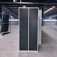 Casier de rangement ventilé en acier verrouillable |   Armoire en métal durable pour chambre à coucher, salle de sport, usage commercial