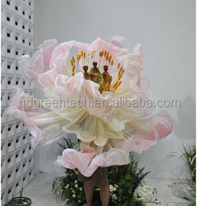 A-272 Flores Decorativas Comerciales para Exhibición, Flores Gigantes de Organza para Decoración de Fondo de Boda y Suministros - Product Image 5