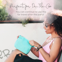 Sac de maquillage personnalisé Royal Fair avec logo, grande capacité, sac de rangement cosmétique portable en toile de coton avec fermeture éclair pour femmes et filles