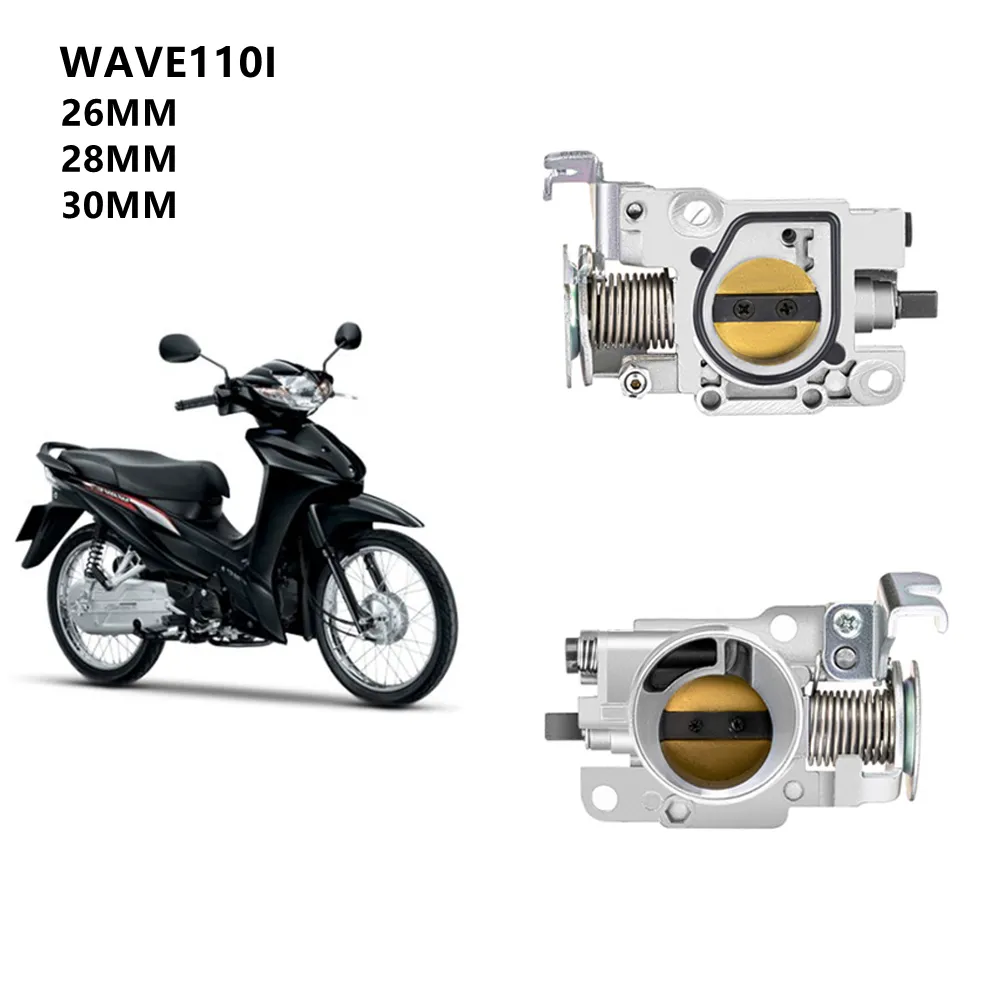 Inyección del cuerpo del acelerador de la motocicleta de carreras de 26MM, 28MM, 30MM para Honda Wave110 Wave110I Wave125I Wave 110 110I 125I
