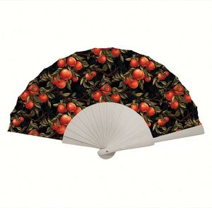 Custom Traditional Wooden Folding Fans Eco-Friendly Carved Flower Angel Portable Souvenir Painting Model Decoration Promotions - Product Image 6