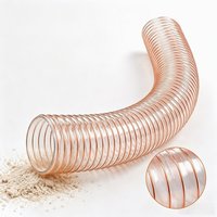 Tuyau d'aspiration en PU renforcé avec fil d'acier, tube transparent épaissi de 25 mm, nouveau matériau, résistant au froid et à la chaleur, conduit d'air industriel