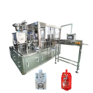 Doypack Standup Pouch Paste Packing Filling Machine Automatic Spout Pouch Liquid Filling Capping Machine