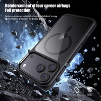 Étui de téléphone magnétique pour iPhone 18 Pro Pro Max, transparent en PC, givré en TPU, hybride, antichoc, coque arrière HD anti-chute pour téléphone portable