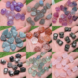 Accessoires de bijoux DIY en améthyste naturelle/quartz rose/labradorite/obsidienne/obsidienne dorée/fleur en résine rouge/fluorite finition perle - Product Image 3