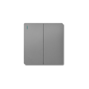 El interruptor Double Grey ofrece un control de iluminación dual sin interrupciones en un diseño elegante, mejorando la funcionalidad de tu habitación. - Product Image 1