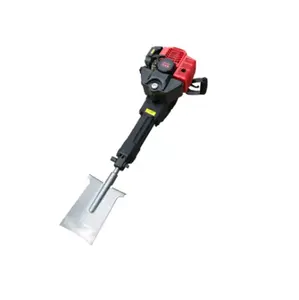 Durable hand push gas tree spade digging machine hole digger