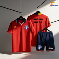Premium Atmungsaktives Kurzarm-Fußballtrikot mit Individuell Bedrucktem Teamnamen und Logo für Teamtraining 100% Polyester