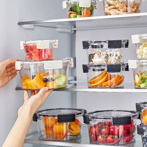 Boîte de conservation alimentaire transparente de qualité alimentaire pour animaux de compagnie, réfrigérateur domestique, fruits, cuisine, boîte de rangement, conteneur alimentaire - Product Image 4