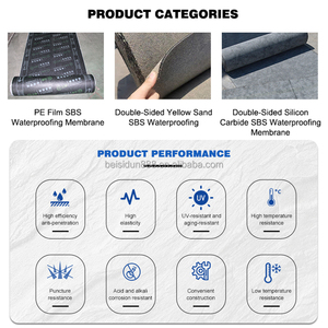 Membrana Impermeable de Asfalto Modificado SBS, Lámina para Techos Aplicada con Antorcha, Material de Construcción, Rollo Impermeable de Asfalto - Product Image 3