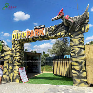 Puerta de fibra de vidrio para Parque de dinosaurios, puerta de dinosaurios para Parque de <span class=keywords><strong>entrada</strong></span>, personalizada - Product Image 1