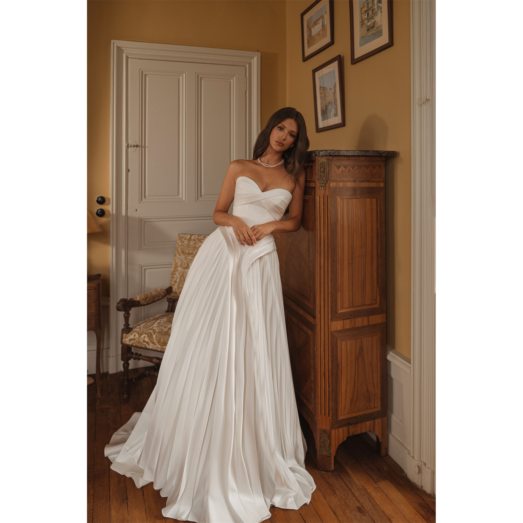 sachin and babi light blue dress Empire waist wedding dresses