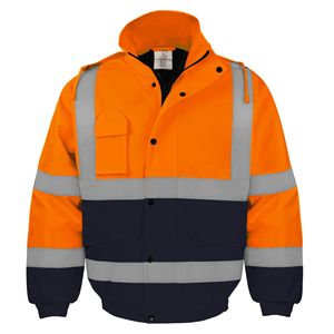 Vêtements de travail imperméables et chauds, veste de sécurité réfléchissante <span class=keywords><strong>pour</strong></span> la vente en gros avec capuche, plusieurs poches, logo personnalisable - Product Image 1