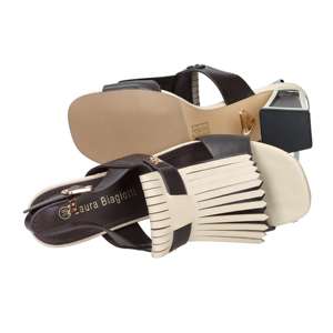 Sandalias de Tacón para Mujer Laura Biagiotti, Color Marrón Beige, Tacón de 8 cm, Talla 40 - Product Image 6