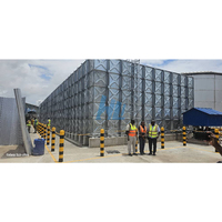 Estructura de Acero Galvanizado por Inmersión en Caliente para Tanque de Agua, Tanques HDG de Gran Capacidad para Acuicultura, Riego y Agricultura, 400 Galones, 1 Año