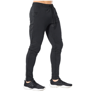 <b>Men</b> Long Pants Solid Color <b>Elastic</b> Drawstring Breathable Polyester Cotton Autumn Fashion Pencil Sports Fitness <b>Trousers</b> Casual - Product Image 1