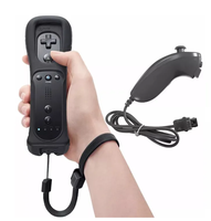 Télécommande Joystick sans fil 2 en 1 intégrée Motion Plus Nunchuks Gamepad Joypad Control pour Nintendo Wii /wii U Remote