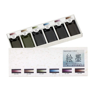 ชุดแท่งหมึกซูมิแบบดั้งเดิม 6 สี สำหรับงานศิลปะสร้างสรรค์หลากหลายรูปแบบ - Product Image 1