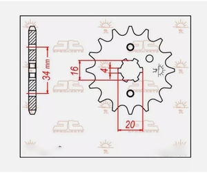 Kit <span class=keywords><strong>de</strong></span> Cadena y Piñón <span class=keywords><strong>de</strong></span> Motocicleta - Juego <span class=keywords><strong>de</strong></span> Piñón Delantero y Trasero <span class=keywords><strong>de</strong></span> Acero Inoxidable para <span class=keywords><strong>Yamaha</strong></span> <span class=keywords><strong>YBR125</strong></span> 2005-2006 - Product Image 2