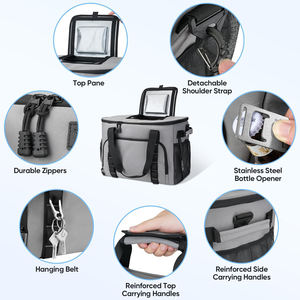 Bolsa Térmica Personalizada, Portátil, Resistente, para Acampar al Aire Libre, de Gran Capacidad, para 40 Latas, Impermeable, Expandible y Aislada - Product Image 4