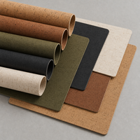 KEMERLIN 0,5mm Geprägtes Kork-Holzmaserung Wasserbasierter PU-Lederstoff Umweltfreundliches DMF-freies Synthetisches Kunstleder für Sofa und Autositz