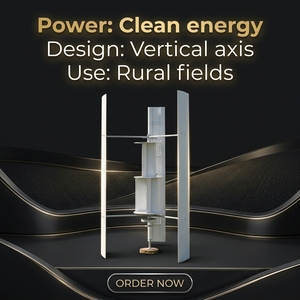 10KW Vertical Axis VAWT Wind <b>Generator</b>, 2080mm Rotor Diameter, 3600mm Blade Length, Commercial Wind <b>Power</b> Equipment H510P-10KW 1 - Product Image 5