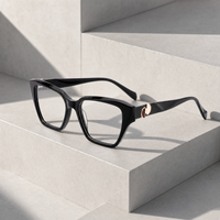 Personnalisation de lunettes de vue en acétate haut de gamme fabriquées à la main avec ornements, montures optiques pour un usage quotidien, OEM/ODM