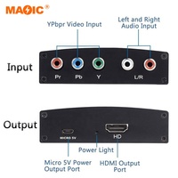 Componente del convertidor Hdmi 1080p a convertidor Hdmi 5 Rca Rgb Ypbpr A Adaptador convertidor de video Hdmi