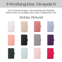 Hongbo Classeurs A6 Slim à anneaux dorés 30MM en cuir Saffiano Epi Ripple 12 couleurs avec pochette frontale – Meilleure vente